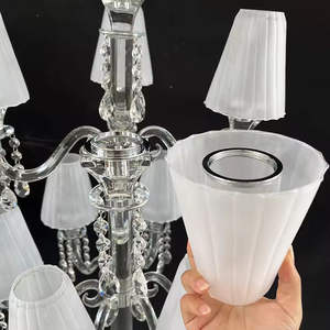 MH-Z0428 Usine En Gros Blanc Givré Lanterne En Verre Abat-Jour Couverture pour <span class=keywords><strong>Chandelier</strong></span> Candélabr - Product Image 3