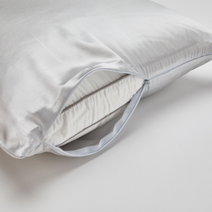 Taie d'oreiller en <span class=keywords><strong>satin</strong></span> lisse, vente en gros du fabricant, housse de <span class=keywords><strong>coussin</strong></span> de lit, fermeture éclair cachée - Product Image 5