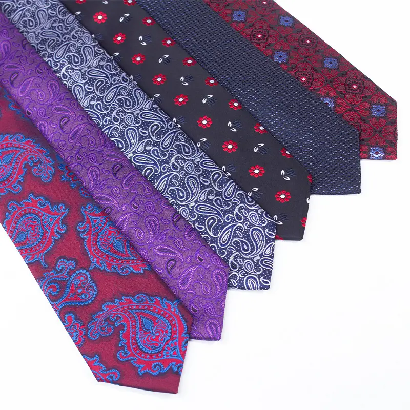 Paisley Krawatte Benutzer definiertes Logo Sheng zhou Flower Ties Hals für Männer Chinesische Krawatten Cravate Polyester Handmade Krawatte