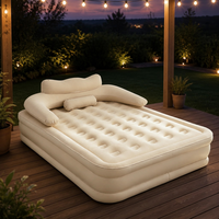 Lit d'air gonflable moderne pour le camping avec pompe intégrée, imperméable, anti-fuite, portable, matelas gonflable de 200 cm pour les voyages, la maison et les invités