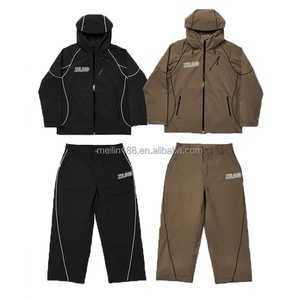 Custom Design Windproof Waterproof M Reflective Nylon Pants High Quality Straight Leg Trouser Windbreaker Track Nylon Pants <b>Men</b> - Product Image 2