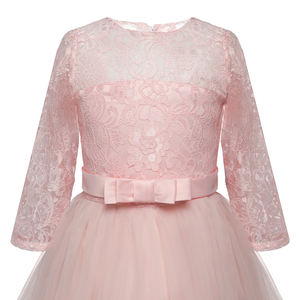 Vestido de Encaje con Flores para Niñas de 6 a 14 Años, Ropa de Princesa para Fiestas, Vestido Largo de Gala para Niñas, Vestidos para Niñas para Bodas y Eventos Nocturnos - Product Image 4