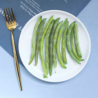 Verduras Secas Saladas Fritas al Vacío de Primera Calidad 100% Naturales, Textura Crujiente, Frijoles Verdes Secos, Bocadillo Saludable para la Familia
