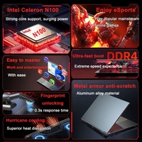 Laptop Intel N100 16 inci 16GB RAM 2TB SSD, komputer Windows11 Buka kunci sidik jari 180 ° buka dan tutup Laptop