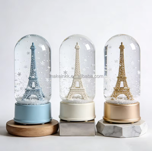 Globo de Nieve de Resina con la <span class=keywords><strong>Torre</strong></span> <span class=keywords><strong>Eiffel</strong></span> de París, Recuerdo Personalizable con Base Personalizable para Viajes y Promoción de Marca - Product Image 4