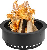 Anneau de foyer extérieur sans fumée de 36 pouces, insert de foyer en métal robuste pour jardin, emballage pour vente par correspondance