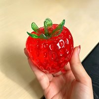 Hot verkopende roodroze fruit kokosolie gevulde vaseline squishy zachte stressverlichtende aardbei squishy speelgoed