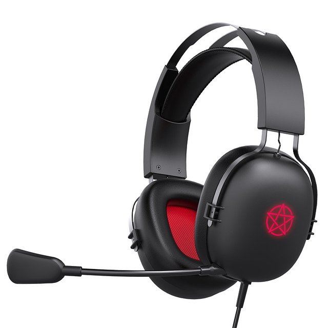 Audfine M20 Wired Gaming Headset with Noise Cancelling Mic OEM Custom RGB LED for PS4 PC PUBG Stereo Headphones