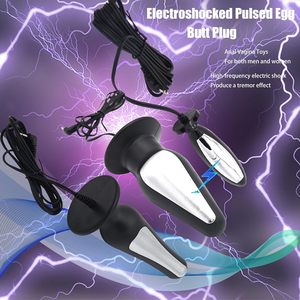 Kit pelatih elektrik mainan <span class=keywords><strong>Anal</strong></span> dengan dasar lebar, pemijat prostat kejut listrik untuk pria dan wanita dewasa - Product Image 2