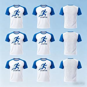 เสื้อยืดกีฬาราคาถูกจากโรงงาน รับผลิตตามแบบ เสื้อยืดวิ่งแบบซับลิเมชั่น โพลีเอสเตอร์ 100% เสื้อยืดสำหรับงานวิ่งมาราธอน - Product Image 1