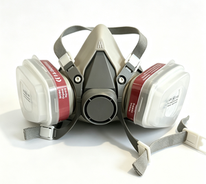 Masque respiratoire demi-visage 6200 avec <span class=keywords><strong>filtre</strong></span> à <span class=keywords><strong>charbon</strong></span> <span class=keywords><strong>actif</strong></span>, <span class=keywords><strong>anti</strong></span>-odeurs de peinture, protection contre le formaldéhyde pour la décoration - Product Image 1