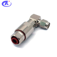Conector coaxial RF Conector macho SMA R/A para abrazadera de cable Supeflex de 1/4''