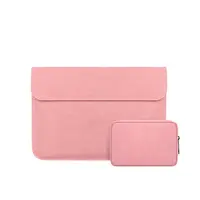 Laptop Sleeve Bag Case for Women, PU Leather Briefcase