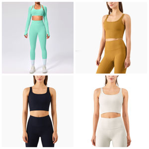 Quần Áo thể thao, kiểm soát bụng, quần áo thể dục của phụ nữ, Bộ yoga liền mạch, Bộ yoga gân - Product Image 2