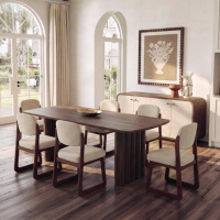 Ensemble de table et chaises de salle à manger Voxhome, style moderne et luxueux, plateau en bois, meubles de cuisine pour la maison, ensemble de meubles personnalisés pour toute la maison