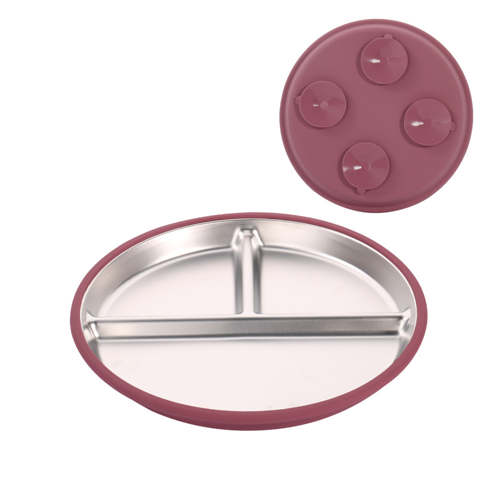 Piatto in acciaio inossidabile Silicone rosso vino