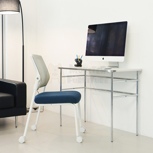 Chaise de bureau en maille Focus Mark, dossier en maille respirante, siège confortable, accoudoirs droits ou incurvés en option, 4 roulettes - Product Image 6