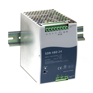 SDR-480P-48 แหล่งจ่ายไฟราง DIN 24V 480W AC-DC 20A พร้อมฟังก์ชั่นขนาน - Product Image 1