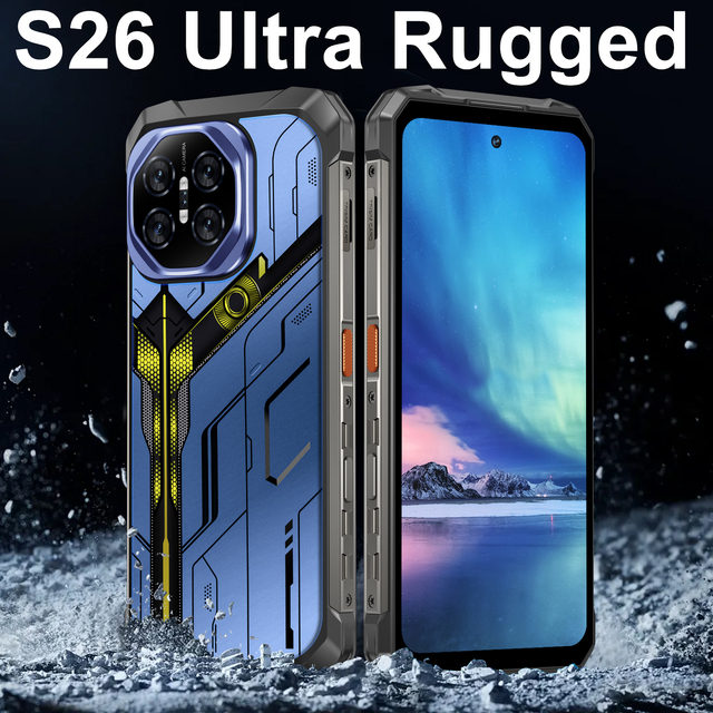 Brand New S26 Ultra Pro Rugged Phone 8GB+128GB 6.8" AMOLED Display 32MP+68MP Camera 10000mAh Rugged Cell Phone