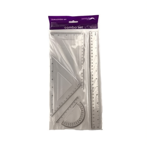 Set di righelli MNJ da 15 cm, strumenti geometrici trasparenti per uso scolastico e in ufficio - Product Image 2