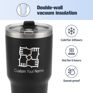 Gobelet isotherme en acier inoxydable personnalisé de 30 oz, à double paroi, isolé sous vide - Product Image 4