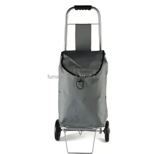 Light weight flat walking style cheap grocery cart 2 wheels high quality gift folding shopping trolleys