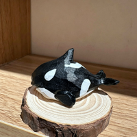 Ornements de bureau en bois sculptés à la main en forme de requin mignon, décorations pour la maison et le jardin, cadeaux et souvenirs personnalisables