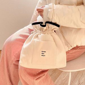 Cheap Factory Price Eco-Friendly Recycled Handle Cotton Dust <b>Pouch</b> Natural Cotton Canvas Bag With <b>Drawstring</b> - Product Image 2