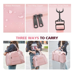 Joyous Factory Durable Bolsa de equipaje de noche de gran capacidad Impermeable Weekender Carry On Tote Bolsas de lona de viaje - Product Image 6