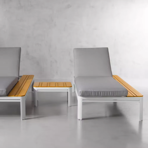 Chaise longue de piscine en aluminium texturé Chaise longue d'extérieur au bord de la piscine pour Spa Patio Resort - Product Image 1