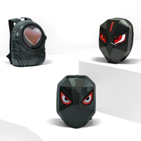 Sac à dos de moto avec écran LED 3D à commande à distance, yeux de démon, sac à dos de moto avec yeux LED