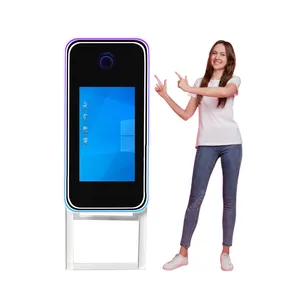 Floor Standing Magic Mirror Photobooth Machine Air Phot Me X Led Frame 70 Inch Selfie Mirror Photo Booth With Camera And Printer