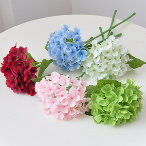 ช่อดอกไฮเดรนเยียประดิษฐ์ ยี่ห้อโยชิโนบุ ขนาด 30 ซม.-100 ซม. สีขาวเขียว ทำจากพีวีซีเนื้อนุ่ม พร้อมแจกัน สำหรับตกแต่งงานแต่งงาน - Product Image 2