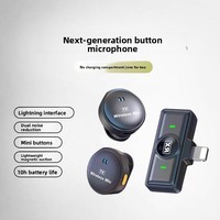 Grenzüberschreitendes neues Q8 Wireless Lightning Ansteckmikrofon im Button-Design für Outdoor-Livestreaming und Handy-Fotografie