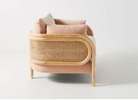 Canapé modulaire multifonctionnel gonflable en rotin naturel personnalisable au design minimaliste pour la maison, la salle de sport et la villa