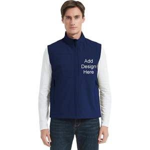 2025เสื้อแขนกุดมีซิปซอฟต์เชลล์น้ำหนักเบาสำหรับผู้ชายเสื้อแขนกุดมีโลโก้ตามสั่งแจ๊กเก็ตประสิทธิภาพพิมพ์ลายพร้อมเทคนิค - Product Image 4