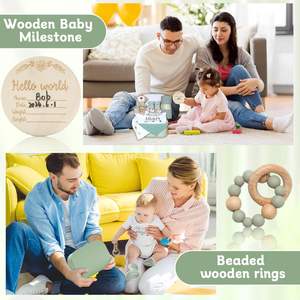 Regali Unici per Donne in <span class=keywords><strong>Gravidanza</strong></span>, Cesto <span class=keywords><strong>Regalo</strong></span> in Legno per Neonati, Essenziali per Mamme Prima Viola, Cesto <span class=keywords><strong>Regalo</strong></span> per Neonati all'Ingrosso - Product Image 3