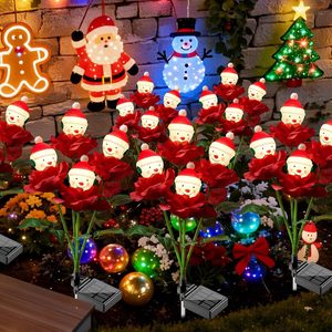 <b>Solar</b> 4-Head Christmas Stake <b>Lights</b> LED Garden Ground-Insert <b>Lights</b> for Festive Ambiance - Product Image 3