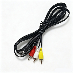 สายเคเบิล AUX แบบกำหนดเอง ขนาด 3.5 มม. 1/8" <span class=keywords><strong>TRRS</strong></span> เป็น 3 หัว <span class=keywords><strong>RCA</strong></span> ตัวผู้ สำหรับทีวี MP3 แท็บเล็ต ลำโพง โฮมเธียเตอร์ - Product Image 1