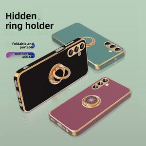 6D soporte de anillo galvanizado soporte magnético SAMA15 TPU cubierta protectora de agarre de teléfono para <span class=keywords><strong>Samsung</strong></span> S24Ultra/S23FE fundas de teléfono móvil - Product Image 5