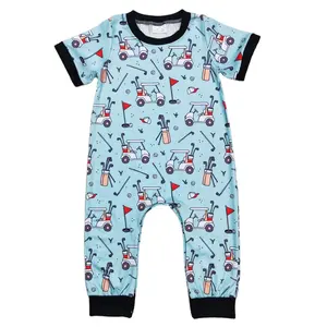 RTS Baby Girls Newborn Infants Golf Boys Wholesale Summer Short Sleeve One Piece Round Neck Rompers Jumpsuits