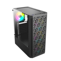 Factory Wholesale RGB Gaming ATX Case Mid Tower Desktop Computer Chassis Tempered Glass Side Panel Gaming PC Case for DIY OEM