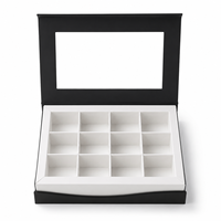 Boîte magnétique élégante personnalisée avec fenêtre pour chocolats faits main et emballages cadeaux de luxe