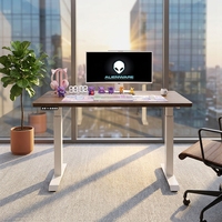Bureau Ergonomique Électrique à Hauteur Réglable avec Moteur Unique, Table Moderne pour Bureau à Domicile, Bureau Assis-Debout pour Ordinateur et Étude (pour PH)