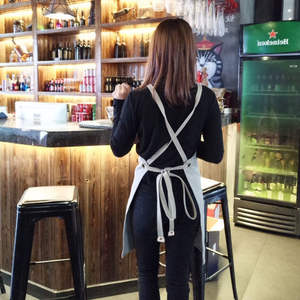 Tablier de boulanger avec logo personnalisé Tablier de chef de cuisine barista Tablier réglable pour barbecue Tabliers brodés de jardin Delantal Coton de haute qualité - Product Image 6