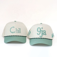 Gorra Deportiva Impermeable Personalizable de 5 Paneles, Gorras de Golf de Alta Calidad con Logotipo Bordado en 3D de Dos Tonos y Cuerda