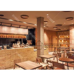 定制精美设计的咖啡店展示柜咖啡厅吧台餐桌咖啡厅柜台mdf