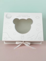 Boîte cadeau personnalisée en carton style valise pour vêtements, emballage rigide pour bébé, sac cadeau creux, vente en gros