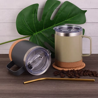 Ensemble de tasses à café isothermes à double paroi, sans BPA, personnalisées, anti-fuite, écologiques, pour le bureau, coffret cadeau pour fête, réutilisables