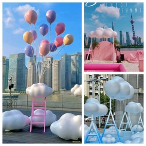 Sculpture créative de nuages de ballons, purement artisanale, pour centres commerciaux, parcs, sites touristiques, paysages, idéale pour la photographie - Product Image 2